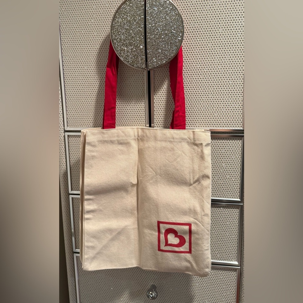 Stylish Red and Cream 100%Cotton 5 Tote Bags